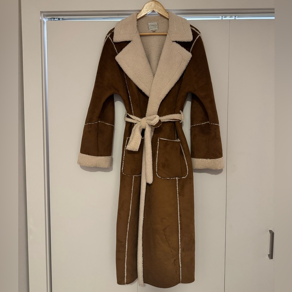 Brown Faux Shearling Coat
